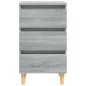 Nachttisch mit Massivholz-Beinen Grau Sonoma 40x35x69 cm Nachttisch mit Massivholz-Beinen Grau Sonoma 40x35x69 cm