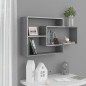 vidaXL Wandregale Hochglanz-Grau 104x20x58,5 cm Holzwerkstoff vidaXL Wandregale Hochglanz-Grau 104x20x58,5 cm Holzwerkstoff