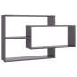 vidaXL Wandregale Hochglanz-Grau 104x20x58,5 cm Holzwerkstoff vidaXL Wandregale Hochglanz-Grau 104x20x58,5 cm Holzwerkstoff