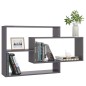 vidaXL Wandregale Hochglanz-Grau 104x20x58,5 cm Holzwerkstoff vidaXL Wandregale Hochglanz-Grau 104x20x58,5 cm Holzwerkstoff