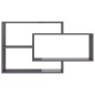 vidaXL Wandregale Hochglanz-Grau 104x20x58,5 cm Holzwerkstoff vidaXL Wandregale Hochglanz-Grau 104x20x58,5 cm Holzwerkstoff