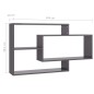 vidaXL Wandregale Hochglanz-Grau 104x20x58,5 cm Holzwerkstoff vidaXL Wandregale Hochglanz-Grau 104x20x58,5 cm Holzwerkstoff