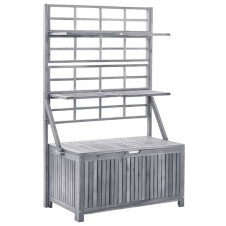 vidaXL Aufbewahrungstruhe mit Rankgitter 99x55x160cm Massivholz Akazie