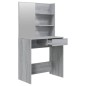 Schminktisch mit Spiegel Grau Sonoma 74,5x40x141 cm Schminktisch mit Spiegel Grau Sonoma 74,5x40x141 cm
