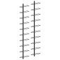Wand-Weinregale für 20 Flaschen 2 Stk. Schwarz Metall Wand-Weinregale für 20 Flaschen 2 Stk. Schwarz Metall