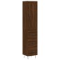 Highboard Braun Eichen-Optik 34,5x34x180 cm Holzwerkstoff Highboard Braun Eichen-Optik 34,5x34x180 cm Holzwerkstoff