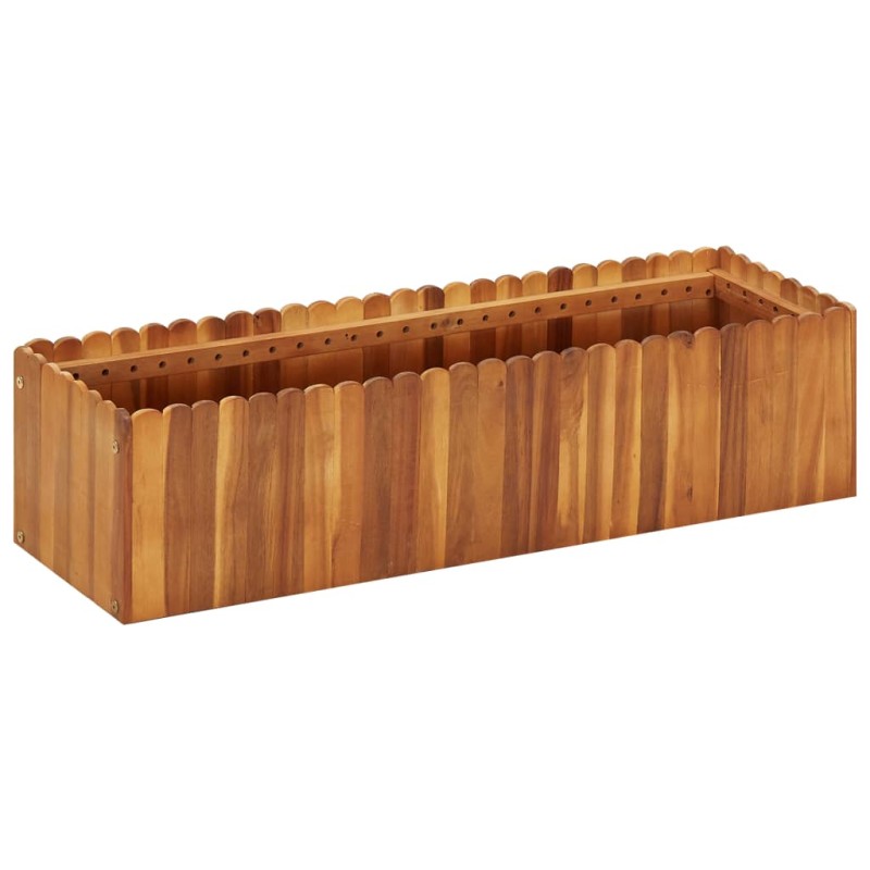 Garten-Hochbeet 100 x 30 x 25 cm Massivholz Akazie Garten-Hochbeet 100 x 30 x 25 cm Massivholz Akazie