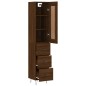 Highboard Braun Eichen-Optik 34,5x34x180 cm Holzwerkstoff Highboard Braun Eichen-Optik 34,5x34x180 cm Holzwerkstoff