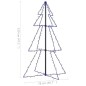 vidaXL Weihnachtsbaum in Kegelform 160 LEDs Indoor & Outdoor 78x120 cm vidaXL Weihnachtsbaum in Kegelform 160 LEDs Indoor & Outdoor 78x120 cm