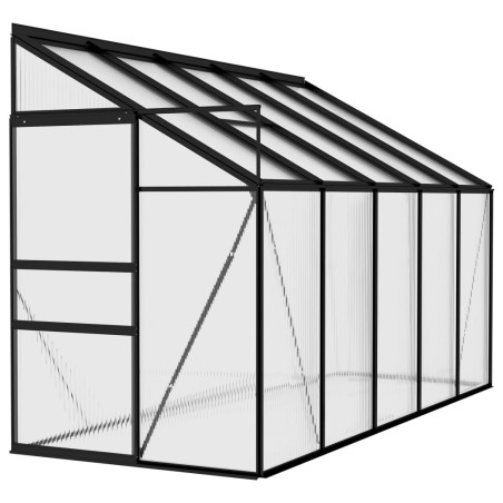 Gewächshaus Anthrazit Aluminium 6,23 m³