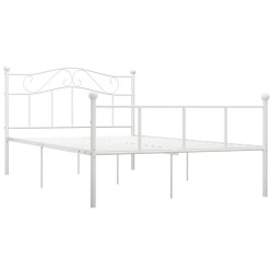 vidaXL Bettgestell Weiß Metall 120x200 cm