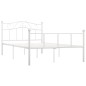 vidaXL Bettgestell Weiß Metall 120x200 cm vidaXL Bettgestell Weiß Metall 120x200 cm