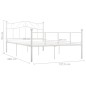 vidaXL Bettgestell Weiß Metall 120x200 cm vidaXL Bettgestell Weiß Metall 120x200 cm