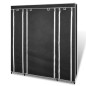 Stoffschrank mit Fächern Kleiderstangen 45×150×176 cm Schwarz Stoffschrank mit Fächern Kleiderstangen 45×150×176 cm Schwarz