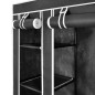 Stoffschrank mit Fächern Kleiderstangen 45×150×176 cm Schwarz Stoffschrank mit Fächern Kleiderstangen 45×150×176 cm Schwarz