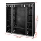 Stoffschrank mit Fächern Kleiderstangen 45×150×176 cm Schwarz Stoffschrank mit Fächern Kleiderstangen 45×150×176 cm Schwarz