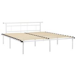 vidaXL Bettgestell Weiß Metall 180x200 cm