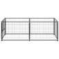 Hundezwinger Schwarz 200x100x70 cm Stahl Hundezwinger Schwarz 200x100x70 cm Stahl