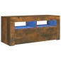 TV-Schrank mit LED-Leuchten Räuchereiche 90x35x40 cm TV-Schrank mit LED-Leuchten Räuchereiche 90x35x40 cm