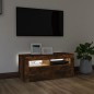 TV-Schrank mit LED-Leuchten Räuchereiche 90x35x40 cm TV-Schrank mit LED-Leuchten Räuchereiche 90x35x40 cm