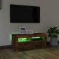 TV-Schrank mit LED-Leuchten Räuchereiche 90x35x40 cm TV-Schrank mit LED-Leuchten Räuchereiche 90x35x40 cm