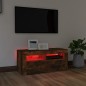 TV-Schrank mit LED-Leuchten Räuchereiche 90x35x40 cm TV-Schrank mit LED-Leuchten Räuchereiche 90x35x40 cm