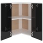 Eckhängeschrank Hochglanz-Schwarz 57x57x60 cm Holzwerkstoff Eckhängeschrank Hochglanz-Schwarz 57x57x60 cm Holzwerkstoff