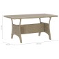 Gartentisch Grau 130×70×66 cm Poly Rattan Gartentisch Grau 130×70×66 cm Poly Rattan