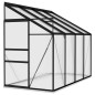 Anlehngewächshaus Anthrazit Aluminium 5,24 m³ Anlehngewächshaus Anthrazit Aluminium 5,24 m³