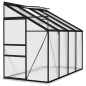 Anlehngewächshaus Anthrazit Aluminium 5,24 m³ Anlehngewächshaus Anthrazit Aluminium 5,24 m³