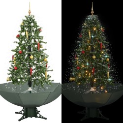 Schneiender Weihnachtsbaum mit Schirmfuß Grün 170 cm