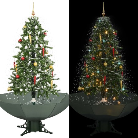 Schneiender Weihnachtsbaum mit Schirmfuß Grün 170 cm