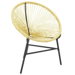 Garten-Acapulco-Stuhl Poly-Rattan Beige