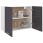 Hängeschrank Hochglanz-Grau 80x31x60 cm Holzwerkstoff Hängeschrank Hochglanz-Grau 80x31x60 cm Holzwerkstoff