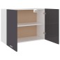Hängeschrank Hochglanz-Grau 80x31x60 cm Holzwerkstoff Hängeschrank Hochglanz-Grau 80x31x60 cm Holzwerkstoff
