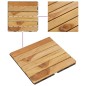 Terrassenfliesen 10 Stk. 30x30 cm Massivholz Teak Vertikal Terrassenfliesen 10 Stk. 30x30 cm Massivholz Teak Vertikal