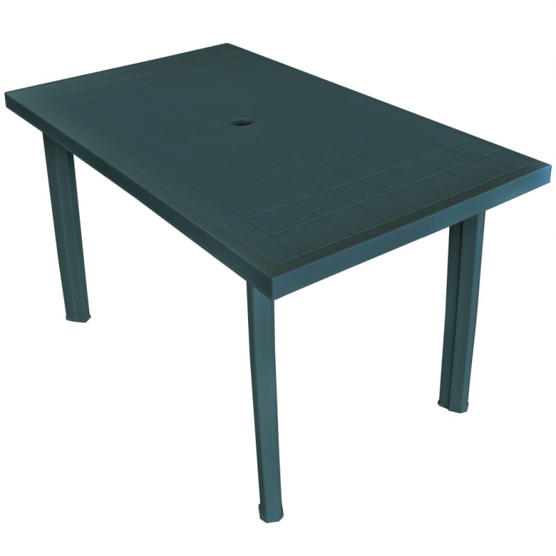 Gartentisch Grün 126 x 76 x 72 cm Kunststoff Gartentisch Grün 126 x 76 x 72 cm Kunststoff