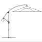 Freiarm-Sonnenschirm 3 m Sandweiß Freiarm-Sonnenschirm 3 m Sandweiß