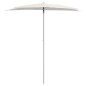 Halb-Sonnenschirm mit Mast 180x90 cm Sandfarben Halb-Sonnenschirm mit Mast 180x90 cm Sandfarben