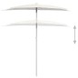Halb-Sonnenschirm mit Mast 180x90 cm Sandfarben Halb-Sonnenschirm mit Mast 180x90 cm Sandfarben