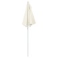 Halb-Sonnenschirm mit Mast 180x90 cm Sandfarben Halb-Sonnenschirm mit Mast 180x90 cm Sandfarben