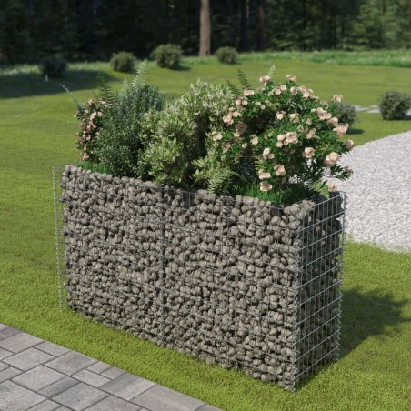  vidaXL Gabionen-Hochbeet Verzinkter Stahl 180×50×100 cm