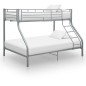 Etagenbettgestell Grau Metall 140x200 cm/90x200 cm Etagenbettgestell Grau Metall 140x200 cm/90x200 cm