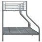 Etagenbettgestell Grau Metall 140x200 cm/90x200 cm Etagenbettgestell Grau Metall 140x200 cm/90x200 cm