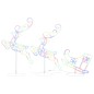 vidaXL Weihnachtsdeko LED Rentiere & Schlitten Acryl 260x21x87 cm Bunt vidaXL Weihnachtsdeko LED Rentiere & Schlitten Acryl 260x21x87 cm Bunt