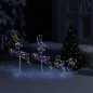 vidaXL Weihnachtsdeko LED Rentiere & Schlitten Acryl 260x21x87 cm Bunt vidaXL Weihnachtsdeko LED Rentiere & Schlitten Acryl 260x21x87 cm Bunt