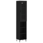 Highboard Schwarz 34,5x34x180 cm Holzwerkstoff Highboard Schwarz 34,5x34x180 cm Holzwerkstoff