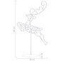 vidaXL Weihnachtsdeko LED Rentiere & Schlitten Acryl 260x21x87 cm Bunt vidaXL Weihnachtsdeko LED Rentiere & Schlitten Acryl 260x21x87 cm Bunt