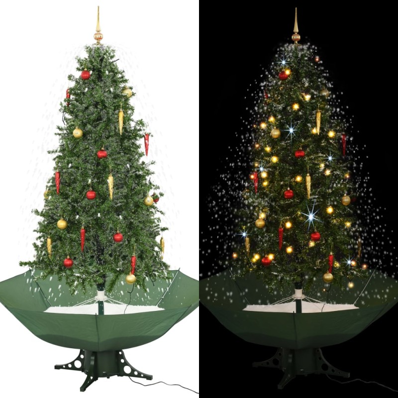Schneiender Weihnachtsbaum mit Schirmfuß Grün 190 cm Schneiender Weihnachtsbaum mit Schirmfuß Grün 190 cm