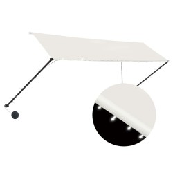 vidaXL Einziehbare Markise mit LED 350×150 cm Creme
